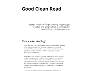 Good Clean Read